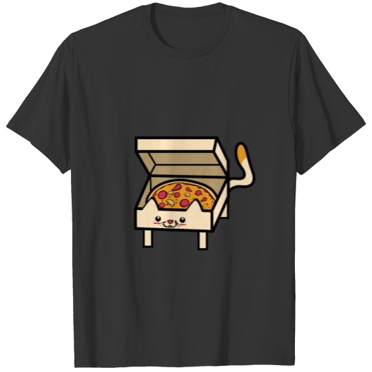 Funny Pizza Cat Lover Gift | Kitty Kitten T-shirt
