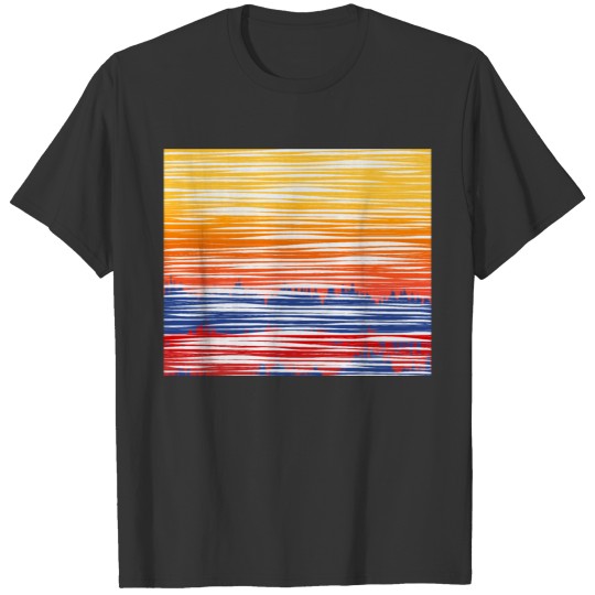 Abstract autumn forest fog stripes fall T Shirts