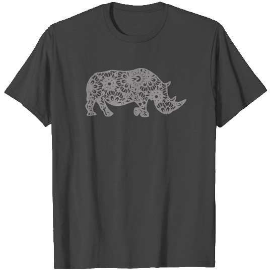 Rhinoceros Mandala Rhino Zentangle T Shirts