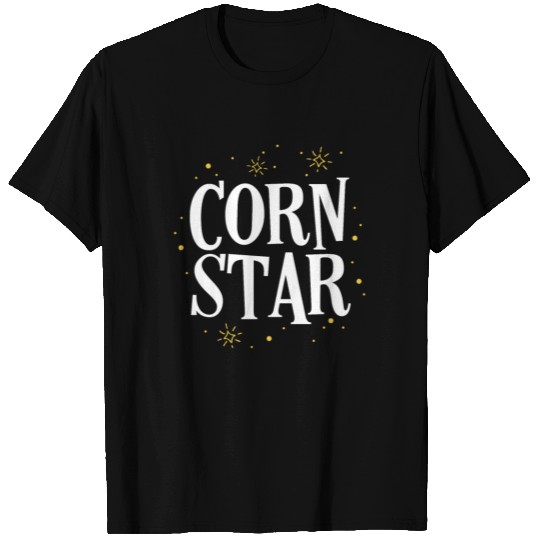 Retro Corn Star T Shirts for Women Cornhole Bean