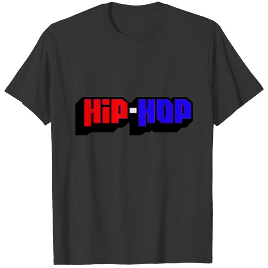 HIP HOP red white blue T-shirt