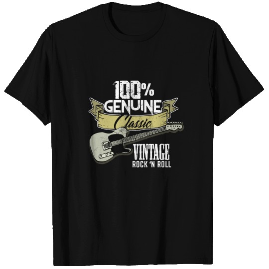 Vintage Classic Rock Print Rock And Roll Guitars T Shirts