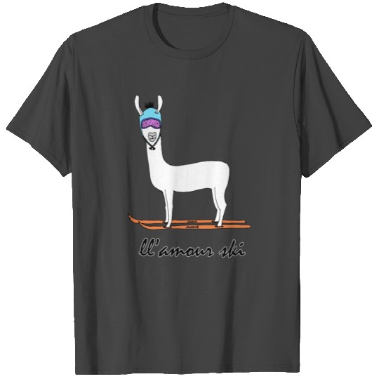 Skiin' llama T Shirts