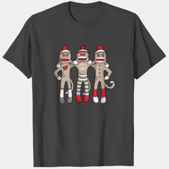 Sock Monkey Buddies T Shirts