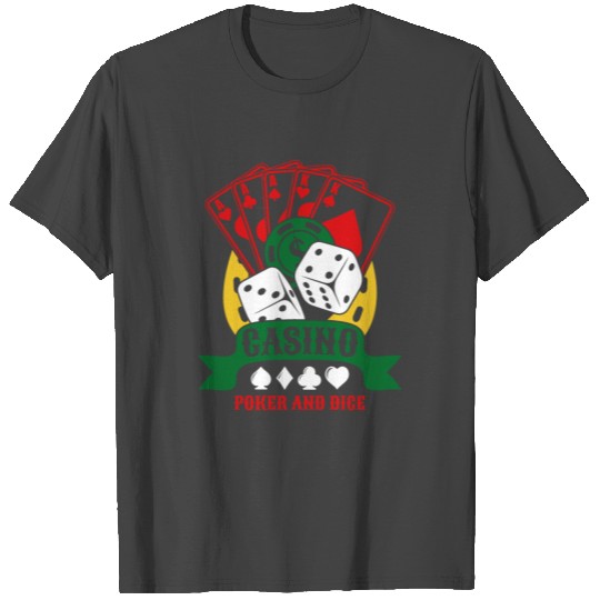 Casino gambling roulette poker face risk gift idea T Shirts
