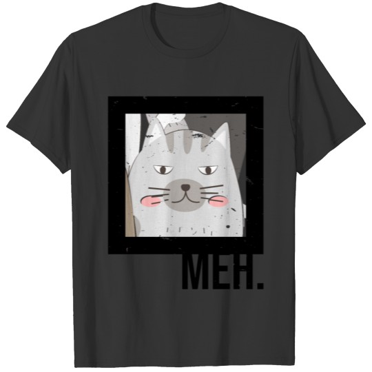 Meh Black Cat T-Shirt T-shirt