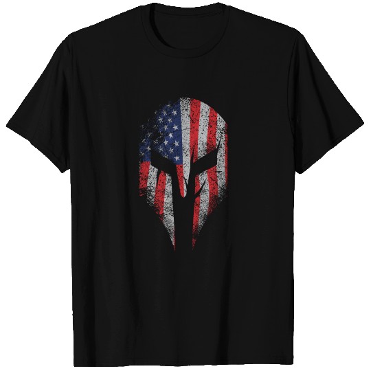 Cool US Spartan Helmet Warrior T Shirts