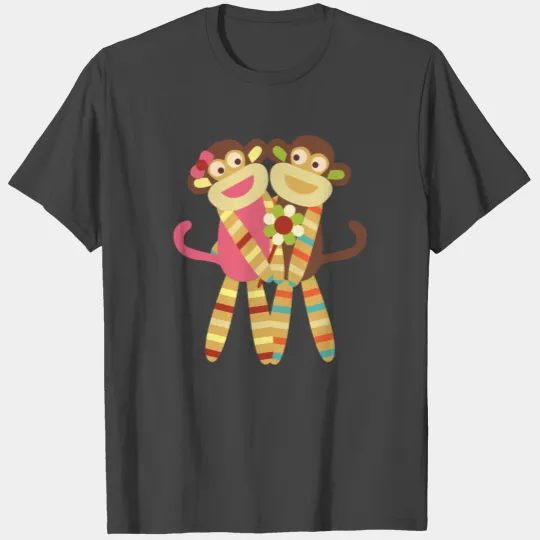Sock Monkey Friends T Shirts