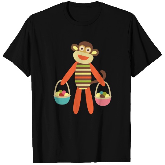 Sock Monkey Easter Eggs Easter Basket T Shirts