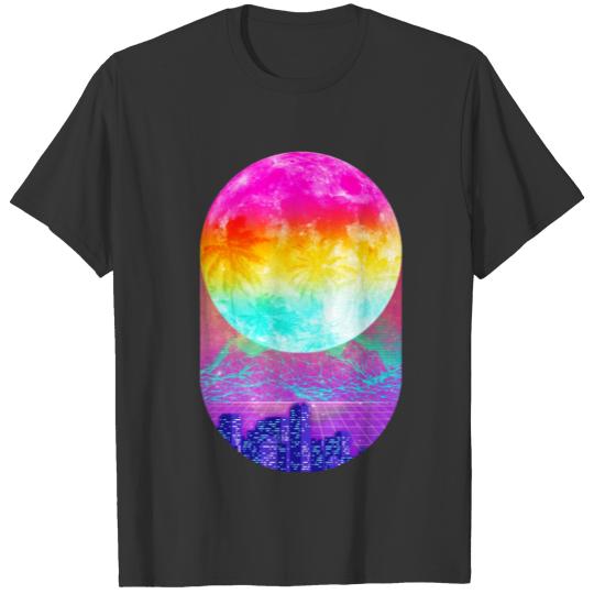 Vaporwave Moon T Shirts