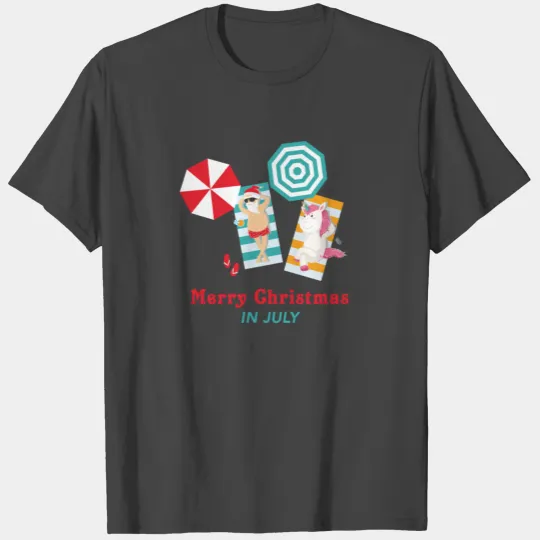 Christmas In July T Shirts, Merry Xmas In July