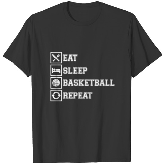 Eat Sleep Basketball Repeat T-shirt