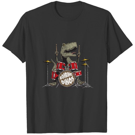 TRex Drummer - Tyrannosaurus Dinosaur Music T Shirts