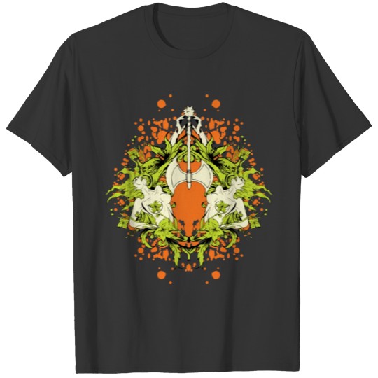 Skull Demon Wings Halloween Gift T-shirt