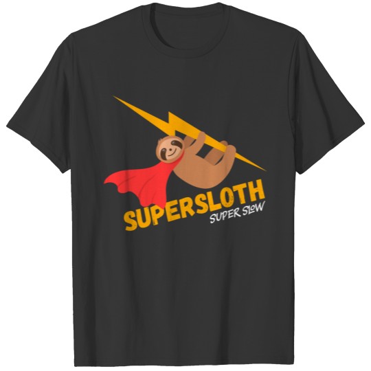 Supersloth Super Slow Funny Cute Sloth Superhero T-shirt