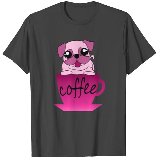 cute Frenchie French bulldog puppy in a coffee cup T Shirts