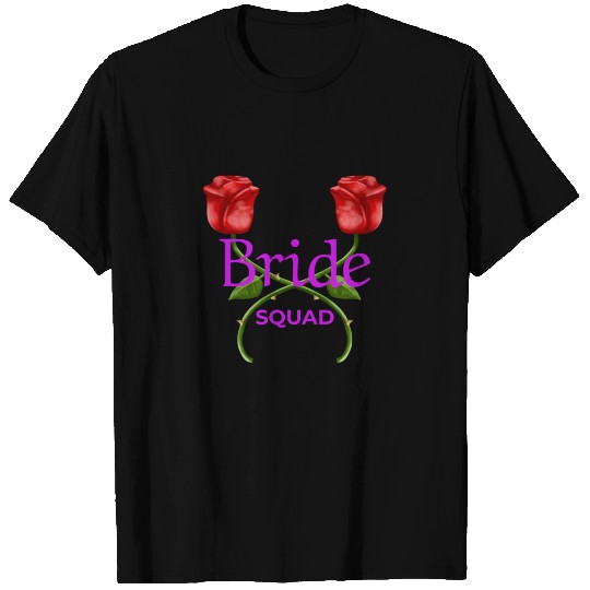 Bride Squad Rose Roses stag bachelorette party T Shirts