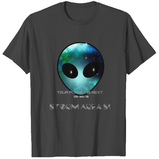 area 51 storm alien big face invasion demo anti uf T Shirts