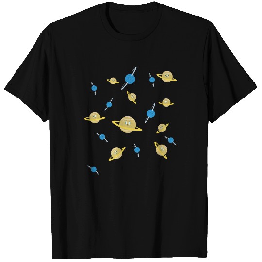 Solar System Planets Saturn Moon T Shirts
