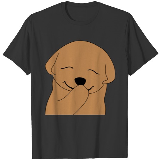 cute brown giggling laughing puppy dog T Shirts