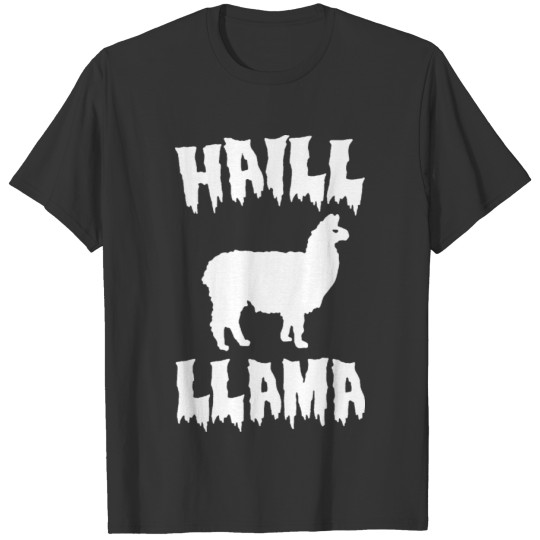 Haill Llama Parody White Print T-shirt