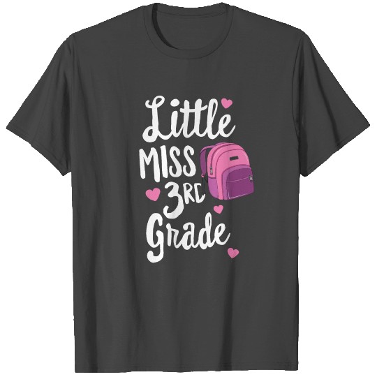 Little Miss 3rd Grade Back to School T Shirts Third