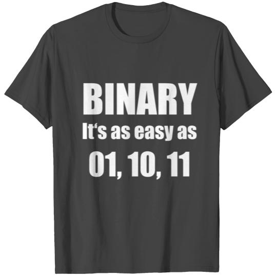 Computer Science Nerd Geek Programmer Binary T Shirts