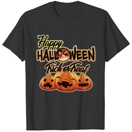 The Happy Halloween Pumpkin Moon Laughing Gift T Shirts