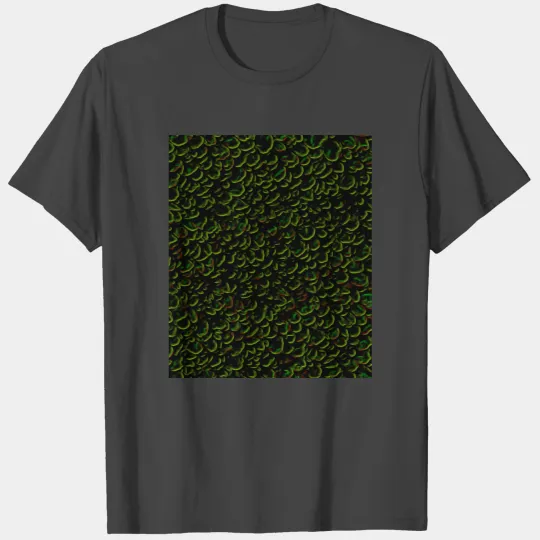 Red-Black-Green Neon Grid T Shirts
