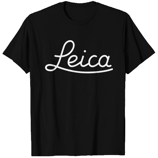 Leica Script Logo (White) T Shirts
