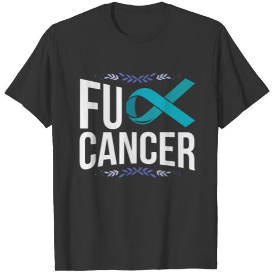 Ovarian Cancer Awareness Support Suvivor Hope Teal T-shirt