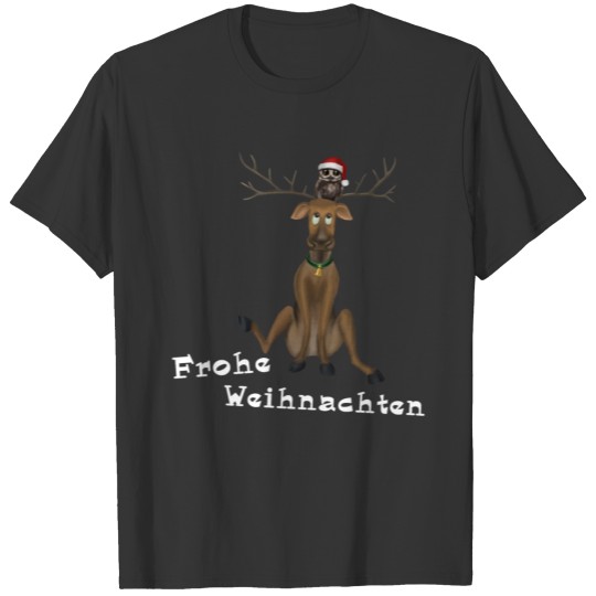 Reindeer and Owl wish Merry Christmas T-shirt
