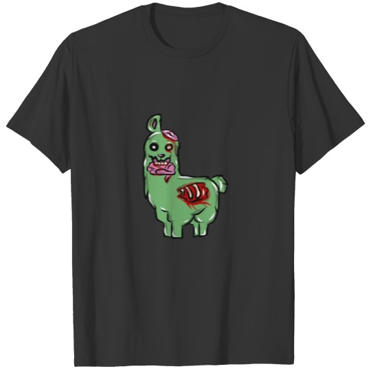 Llama Zombie Halloween T-shirt