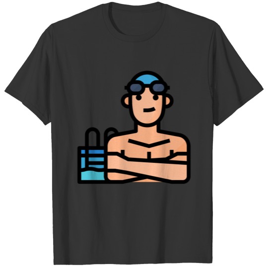 Cute Swimmer Boy Hobby Avatar T Shirts