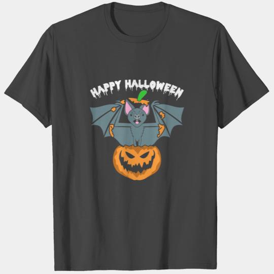Bat Pumpkin Halloween Outfit Men Women Kids T Shirts