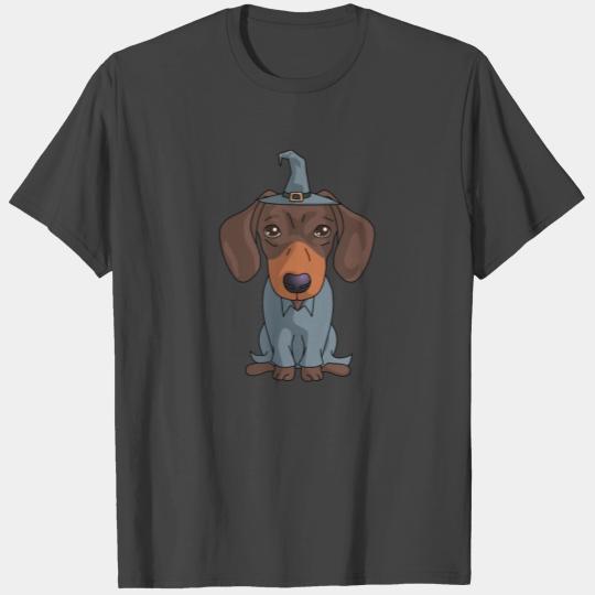 Cute Dachshund Witch Funny Witch Halloween Gift T Shirts