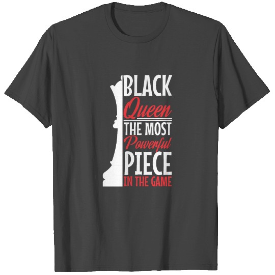 African American Black Queen Most Powerful Chess P T Shirts