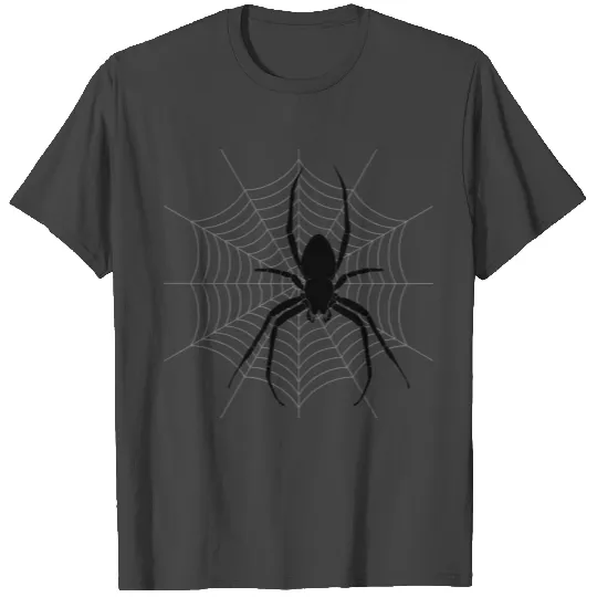 Halloween Black Spider Web T Shirts