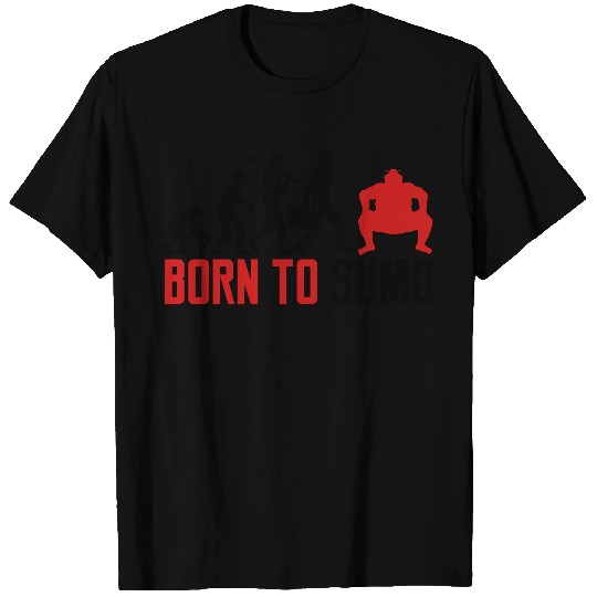 born to sumo sumo ringer evolution of sport wrestl T Shirts