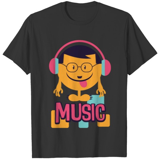 Music Silly Cartoon Monster T-shirt