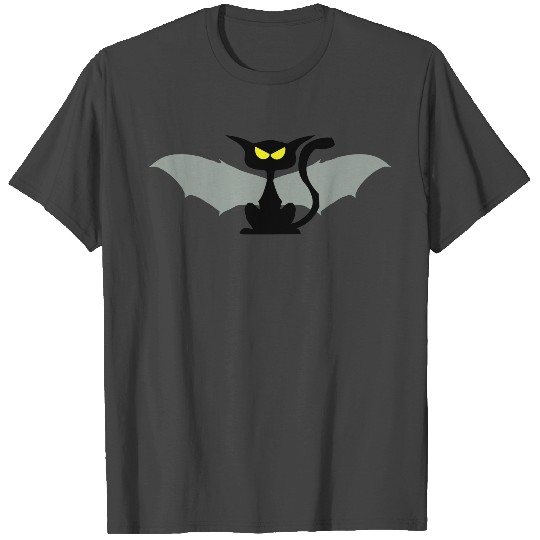 Super Spooky Cat with Bat Wings T Shirts
