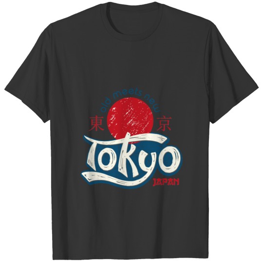 Tokyo Japan stamp print t-shirt art logo. T-shirt