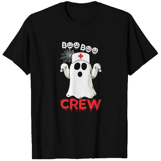 Boo Boo Crew Nurse Ghost T Shirts Halloween Costume