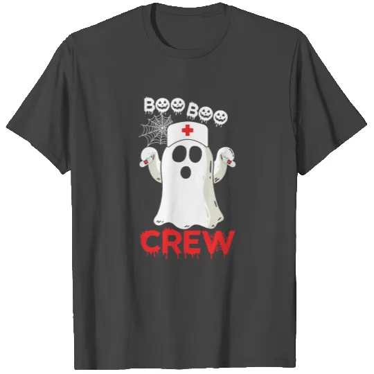Boo Boo Crew Nurse Ghost T Shirts Halloween Costume