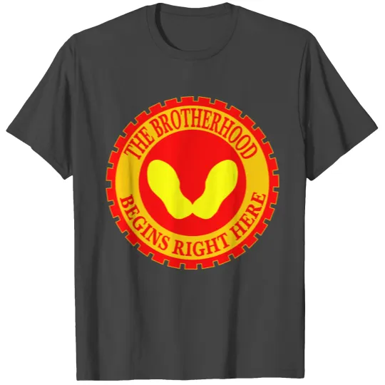 The Brotherhood Begins Right Here Yellow Footprint T Shirts