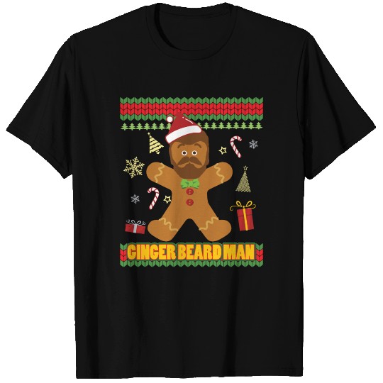 Ugly Ginger Beard Man Holiday Gingerbread T Shirts