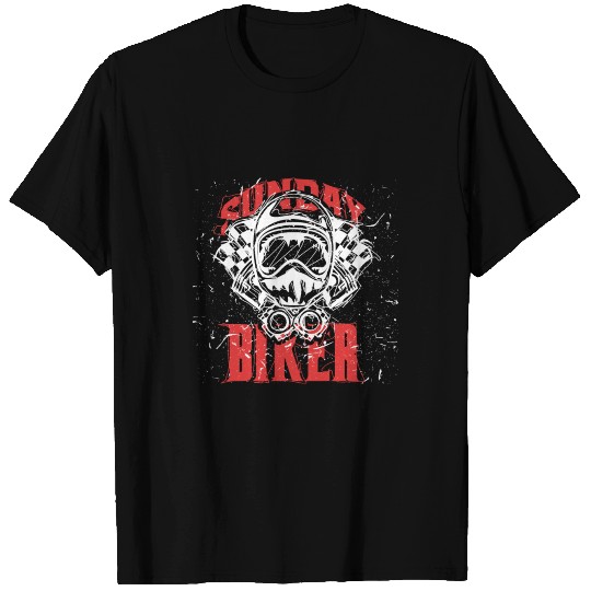 Cool Sunday Biker Ride gift present idea T Shirts