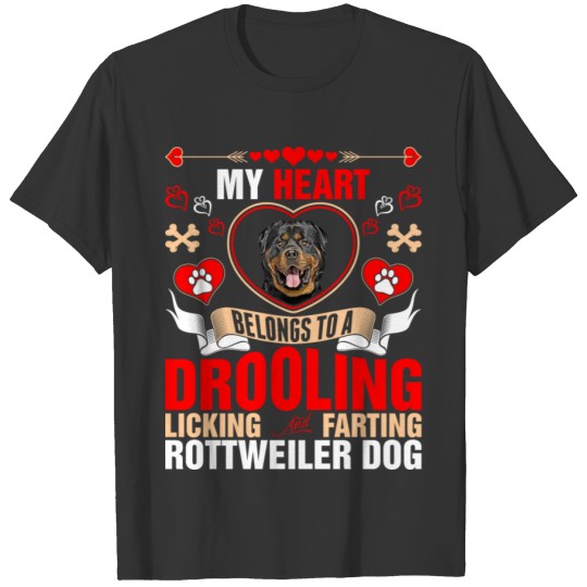 My Heart Belongs To Rottweiler Dog T Shirts