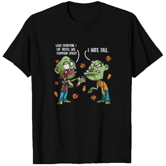 Funny Zombies and Pumpkin Spice Fall Gift design T Shirts