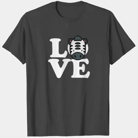 LOVE Zebra Funny Stripes Animal Face African T Shirts